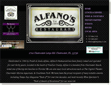 Tablet Screenshot of alfanosrestaurant.com
